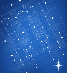 Blueprints stock photo of parking