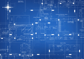 Blueprints stock photo