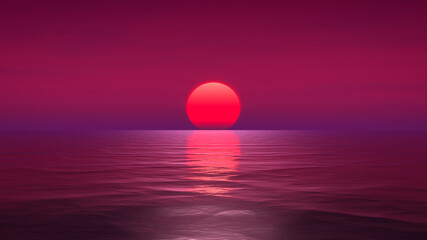 geweldige zonsondergang over de oceaan
