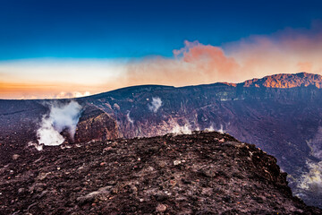 The top craters of Mt. Etna - the highest active volcano in Europe 