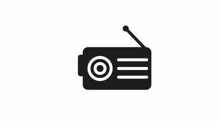 Radio icon. Vector isolated illustration of a radio