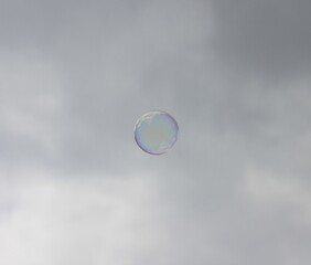 a soap bubble in the sky