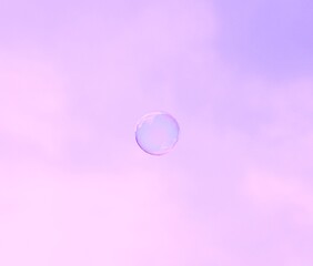 a soap bubble in the sky