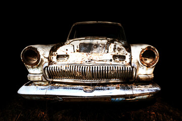 old rusty retro car
