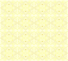 Frise Motifs Arabes en tons de Jaunes