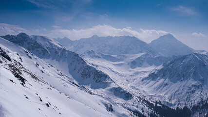 Marvelous winter mountains at Kasprowy Wierch in Poland