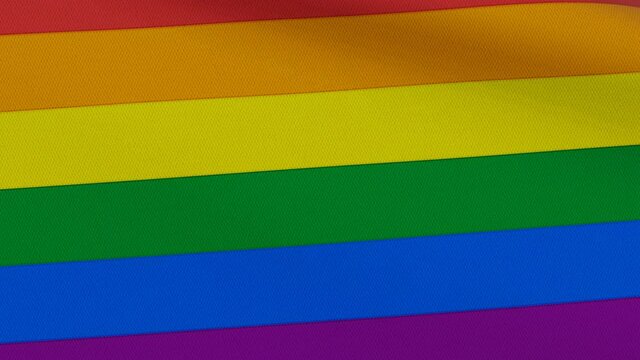 LGBT Pride Flag. Flags For Good waving on the wind	
