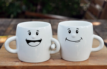 two cups of coffee