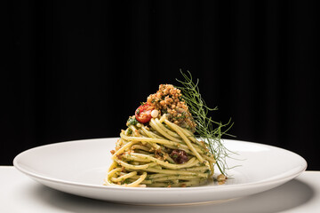 Pilchard Pasta from Italy – Traditional Sicilian Gourmet Dish with Fresh 