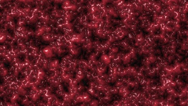 Imitation of blood, human or animal flesh, abstract texture in red tones.