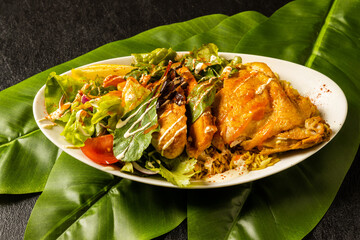 ニューヨーク風チキンオーバーライス　 street food chicken over rice 