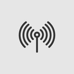Wireless and wifi icon or sign for remote internet access