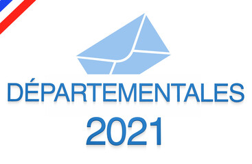 Obraz premium départementales 2021 enveloppe fond blanc