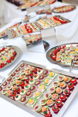 Canape party in restaurant
