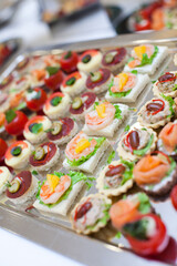Canape party in restaurant
