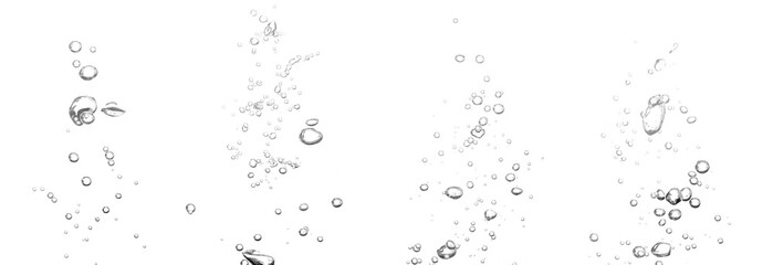 set water bubble black oxygen air, in underwater clear liquid with bubbles flowing up on the water...