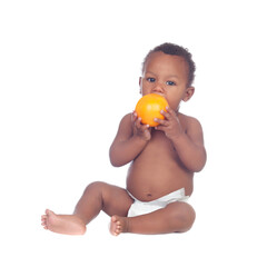 Beautiful african baby diapers with a orange