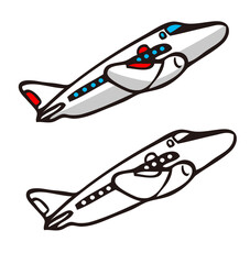 飛行機デフォロメ