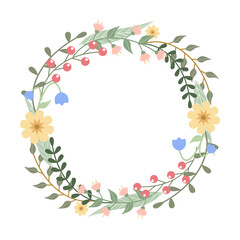 Floral frame template.