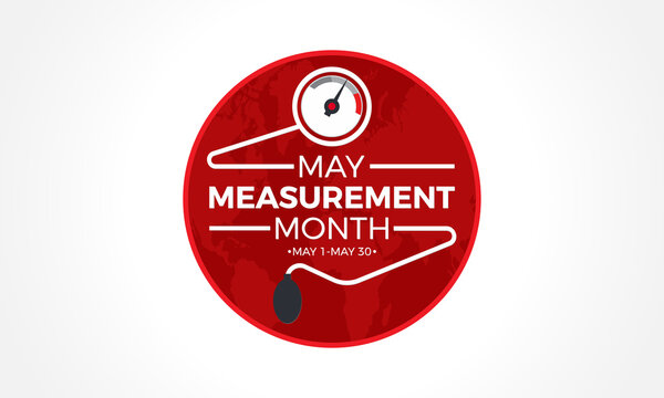 May Measurement month Prevention and awareness Vector Concept. Banner, Poster International May Measurement month Awareness Campaign Template.