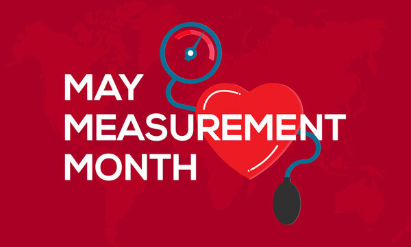 May Measurement month Prevention and awareness Vector Concept. Banner, Poster International May Measurement month Awareness Campaign Template.