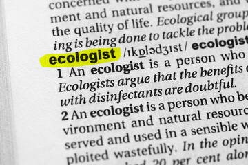 Highlighted word ecologist concept and meaning