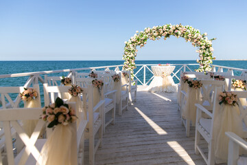 Wedding ceremony by the sea