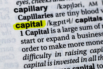 Highlighted word capital concept and meaning