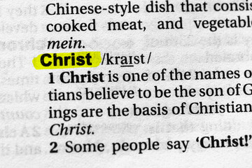 Highlighted word christ concept and meaning