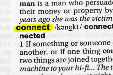 Highlighted word connect concept and meaning.