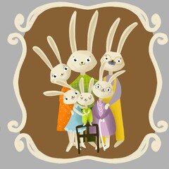 Obraz na płótnie Canvas happy family with children