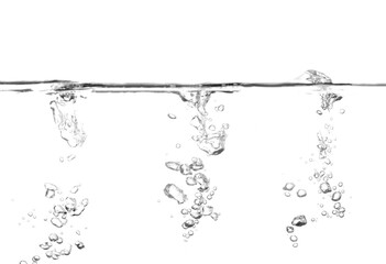 set water bubble black oxygen air, in underwater clear liquid with bubbles flowing up on the water...
