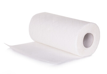 Paper towels isolated on white background. Health concept.