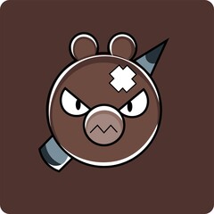 Vector illustration of bear icons perfect for kids t-shirts and crafts.