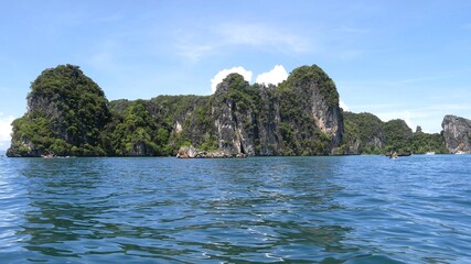 Beautiful limestone island in Andaman sea, The famous destination at Krabi Province, Thailand.