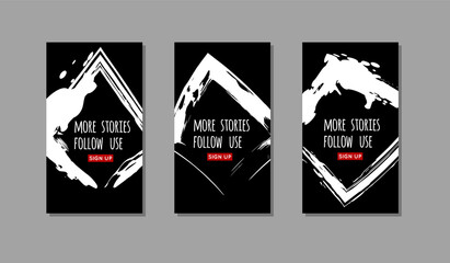 White ink brush stroke on black background.