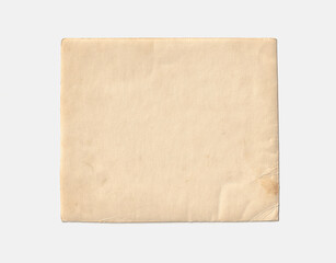 Old brown paper on white background. Vintage wallpaper tetxure