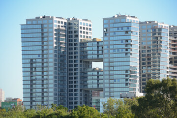 monoblocks buildings of the city of buenos aires
