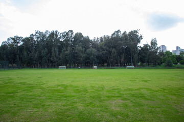 Fototapeta na wymiar soccer field landscape sport activity
