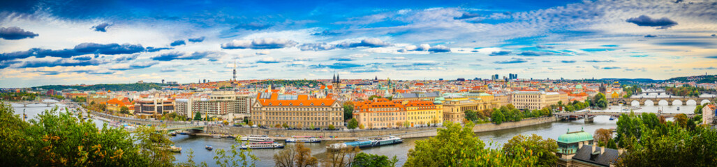 Fototapeta na wymiar Panorama of Prague, Czech Republic