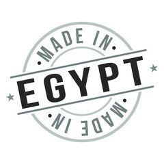 Made in Egypt Quality Original Stamp Design Vector Art Tourism Souvenir Round Seal badge national product.