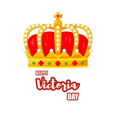 Vector illustration concept greeting of Happy Victoria Day, Canada.