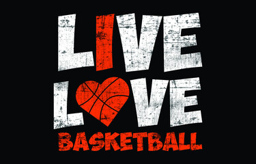 Typography t-shirt design in illustration for basketball lovers. Eps-10.