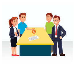 cartoon character vector design describes a business