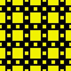 Yellow squares ornament. Seamless and vector same squares.
