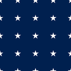 Blue background and white stars. Vector.