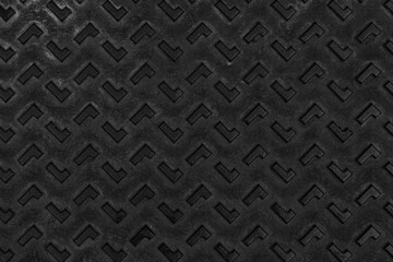 Black Diamond Steel Plate Floor pattern and seamless background