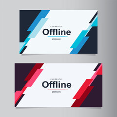 Vector abstract web banner design template, minimal geometric background