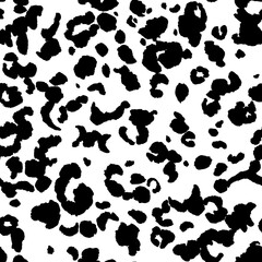 Abstract modern leopard seamless pattern. Animals trendy background. Black and white decorative vector illustration for print, card, postcard, fabric, textile. Modern ornament of stylized skin