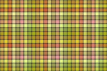 colorful checkered fabric seamless texture pink red and yellow green with black threads for for plaid, gingham, tablecloths, shirts, tartan, clothes, dresses, bedding, blankets, costume